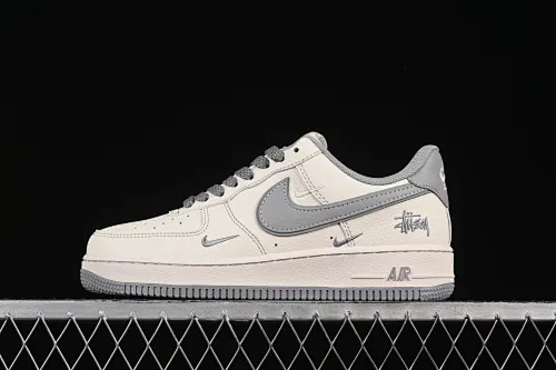 All categories Nk Air Force 1 Air Force series Nk Air Force 1 Low Air Force low-top Nike Air Force 1'07 Low Stusi co-branded beige gray small three hooks Air Force 1 low-top casual sneakers HH7518-060